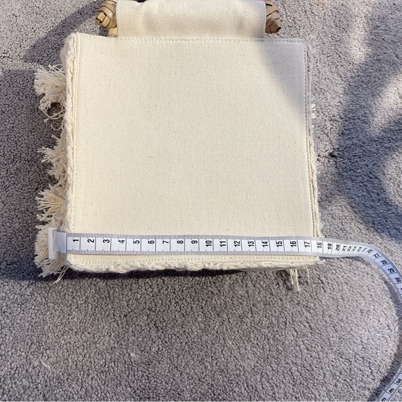 UNUSED❤️🔥 Zara Women Cotton Crochet Basket Purse Square Fring Summer Bag - Picture 7 of 10